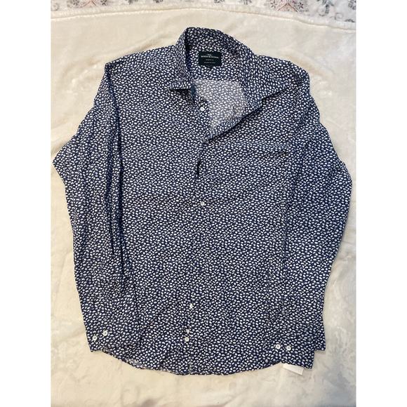 NWT RODD & GUNN Men's Sports Fit Floral Button-Up Shirt XL Indigo Long Sleeve - Picture 1 of 8
